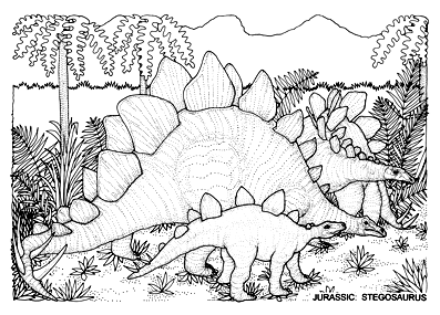 History colouring book Dinosaur illustration